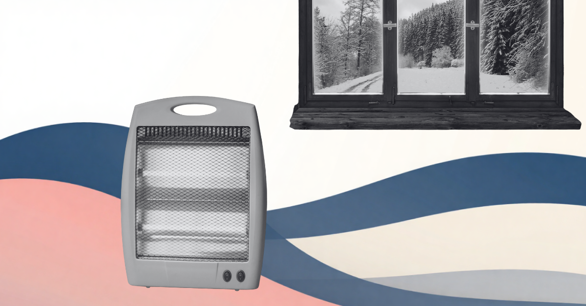 Space heater near a window