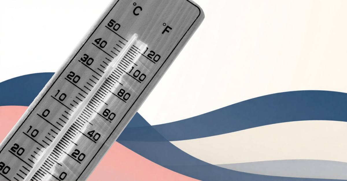 theromostat showing a hot temperature